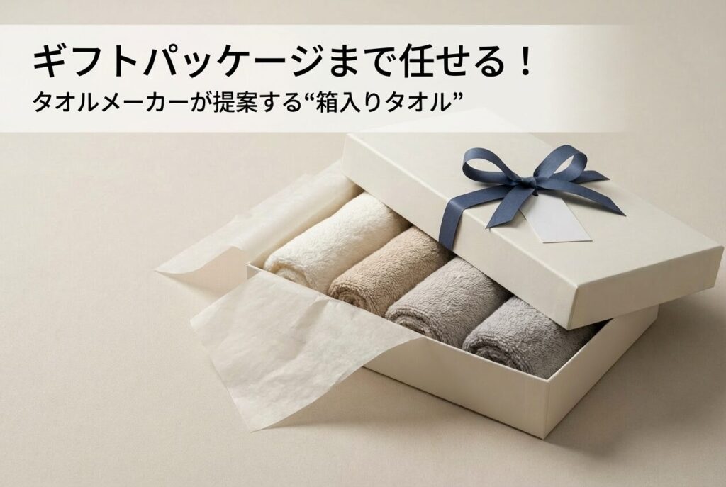 箱入りでオリジナルタオルを作る